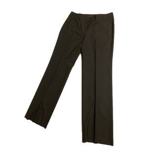 Cintas Womens Solid Black Wool Blend Dress Pants Pleated 16 Tall